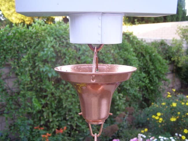 Copper Gutter Adaptor/Reducer for Rain Chain 2