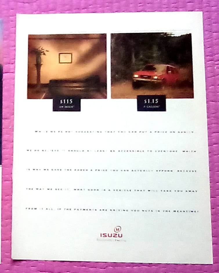 1992 Isuzu Rodeo Print Ad