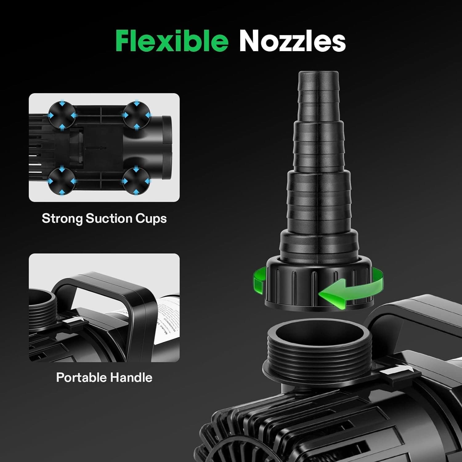 VIVOSUN 3000 GPH Submersible Water Pump, 150W Pond Pump 18FT Lift Height 3