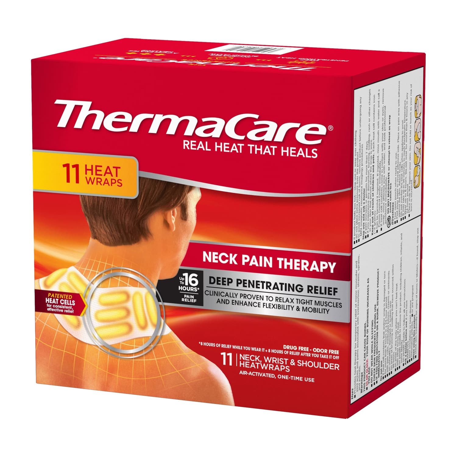 Thermacare Neck, Wrist & Shoulder, Back 11 Heatwraps, Pain Relief, Odor Free NEW 2