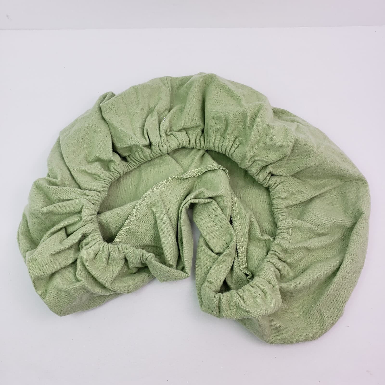 NRG Massage Table Cradle Head Cotton Sage Green Flannel Face Cover 4
