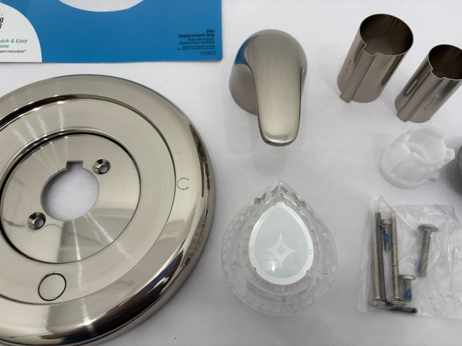 NEW Danco Tub/Shower Trim Kit for Moen BRUSHED NICKEL - 10002 - COSMETIC ISSUES! 5