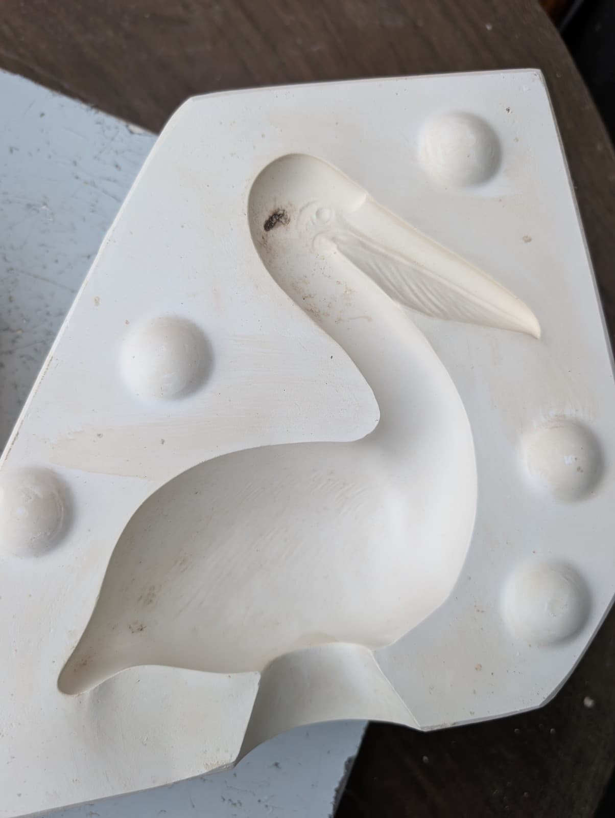 Large Pelican Vintage Slip Casting Ceramic Mold 2