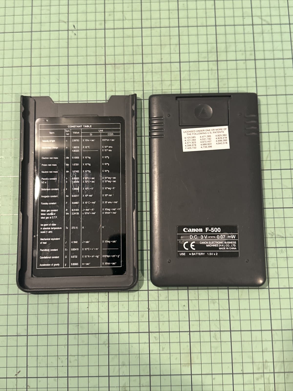 Canon F-500 Scientific Statistical Calculator, 10-digit, needs battery BS3 2