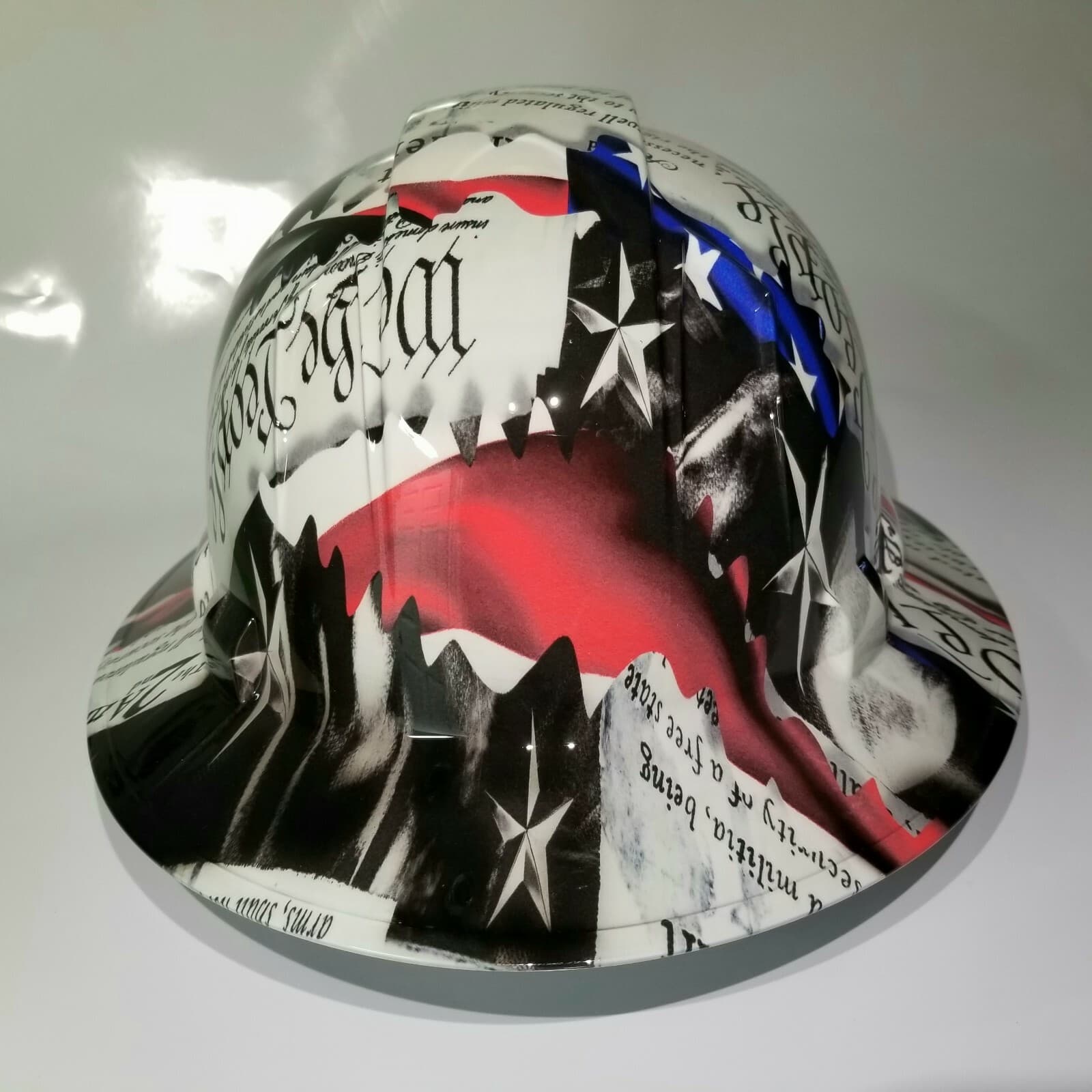 NEW FULL BRIM Hard Hat custom hydro dipped 2ND AMENDMENT IN YOUR FACE EDITION  3