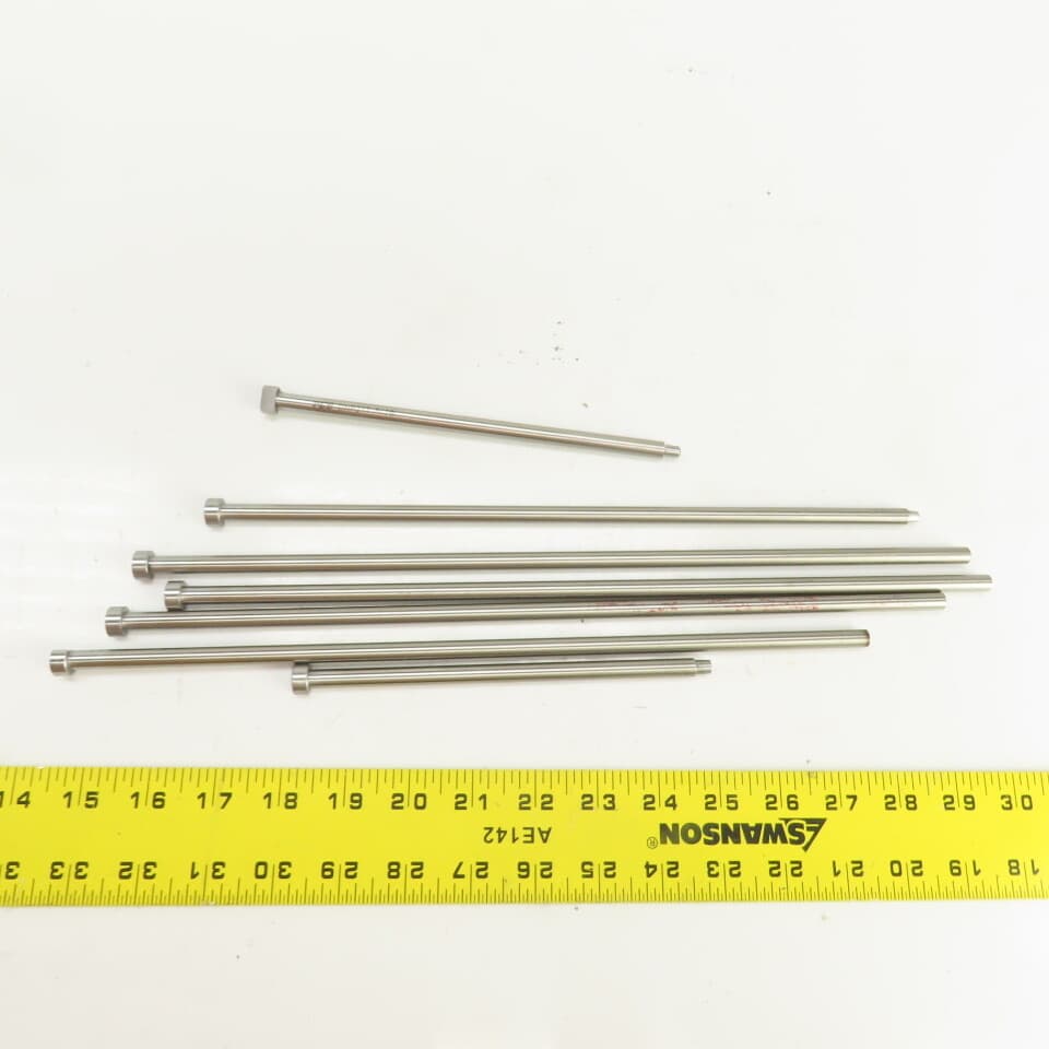 PCS DNP21T Tangent D-Head Ejector Pin Nitrided 5/16" Dia. Misc. Lengths Lot Of 7 3