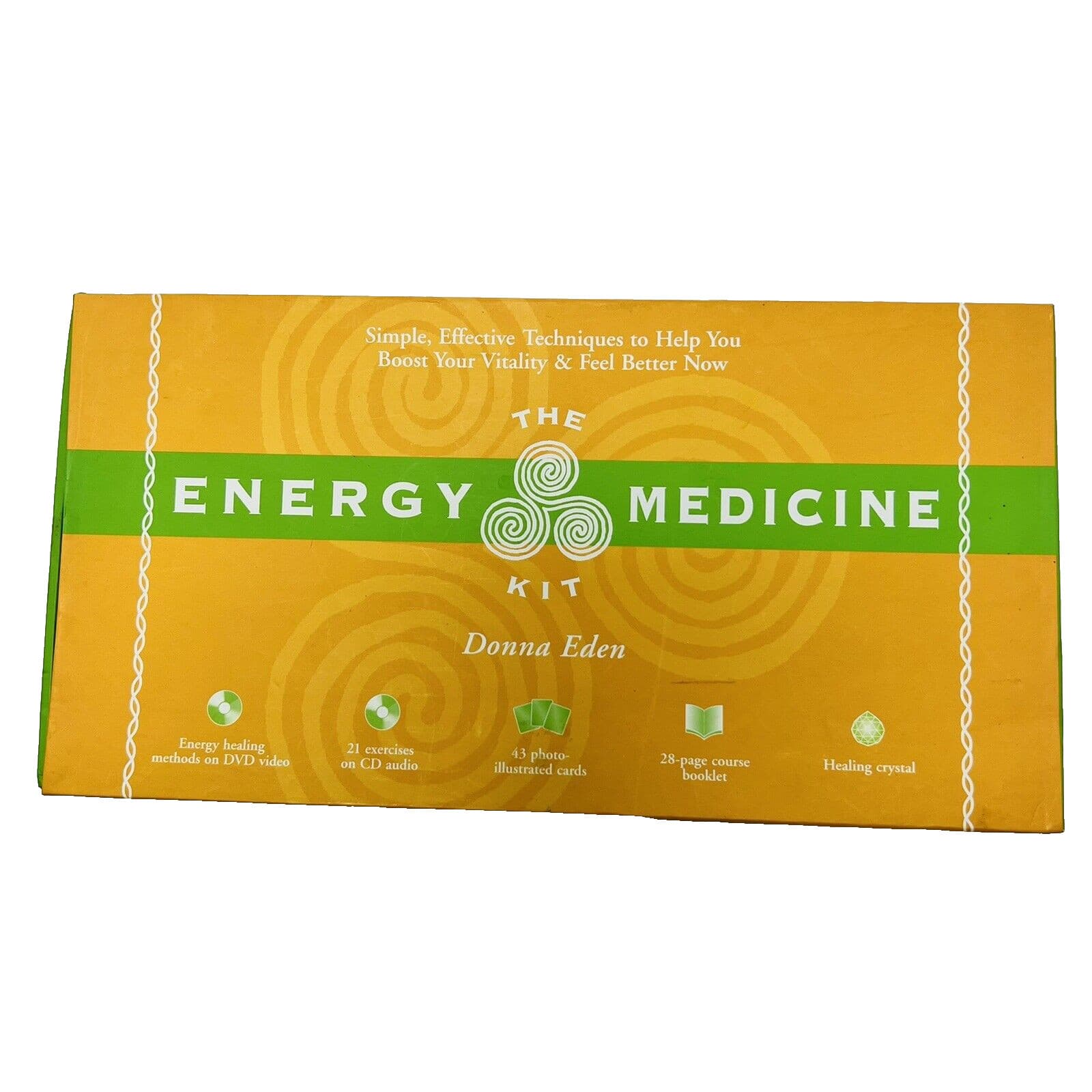The Energy Medicine Kit by Donna Eden DVD CD Booklet Photo Cards Healing Crystal