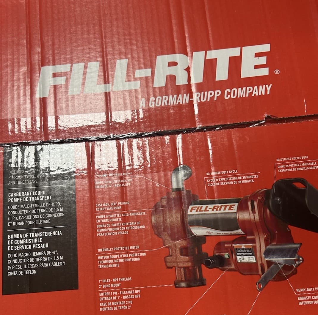 Fill-Rite FR1210H Fuel Transfer Pump, 12vDC, 15 Gpm, 1/4 Hp, 2