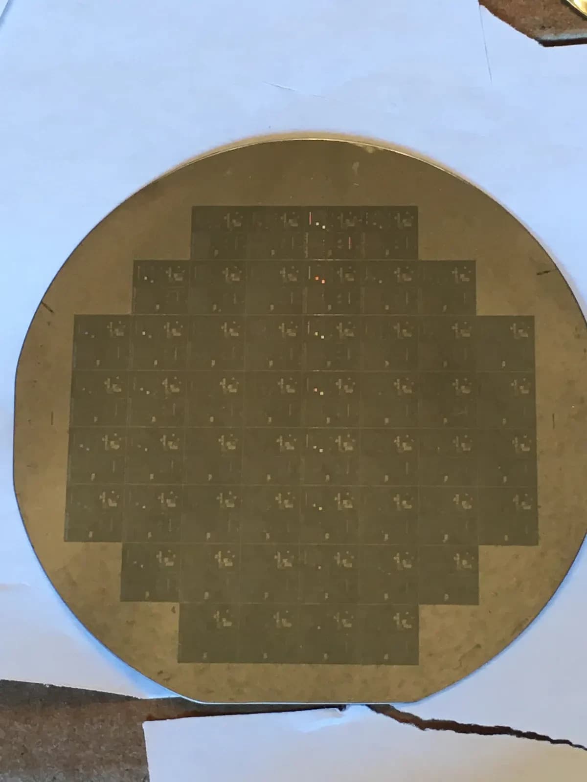 4" Unknown SIL1 Silicon Wafer 1980s Extremely Rare Vintage CPU Chip