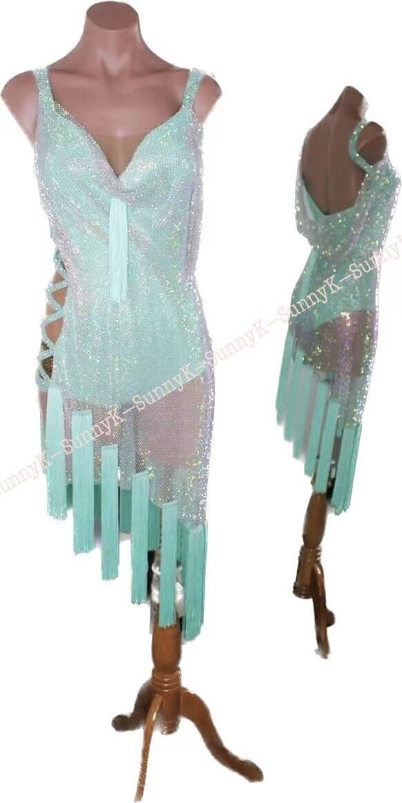 jz Handmade Women Samba Ballroom Swing Salsa Rumba Latin Dance Dress RHYTHM 2