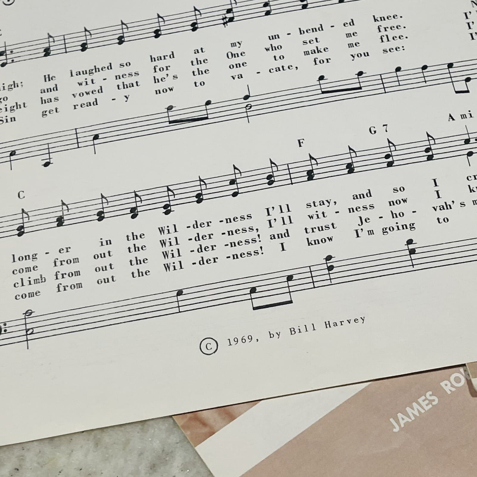 Lot 3 I Want That Mountain Caleb’s Song Sheet Music Bill Harvey John Mckay 1969 3