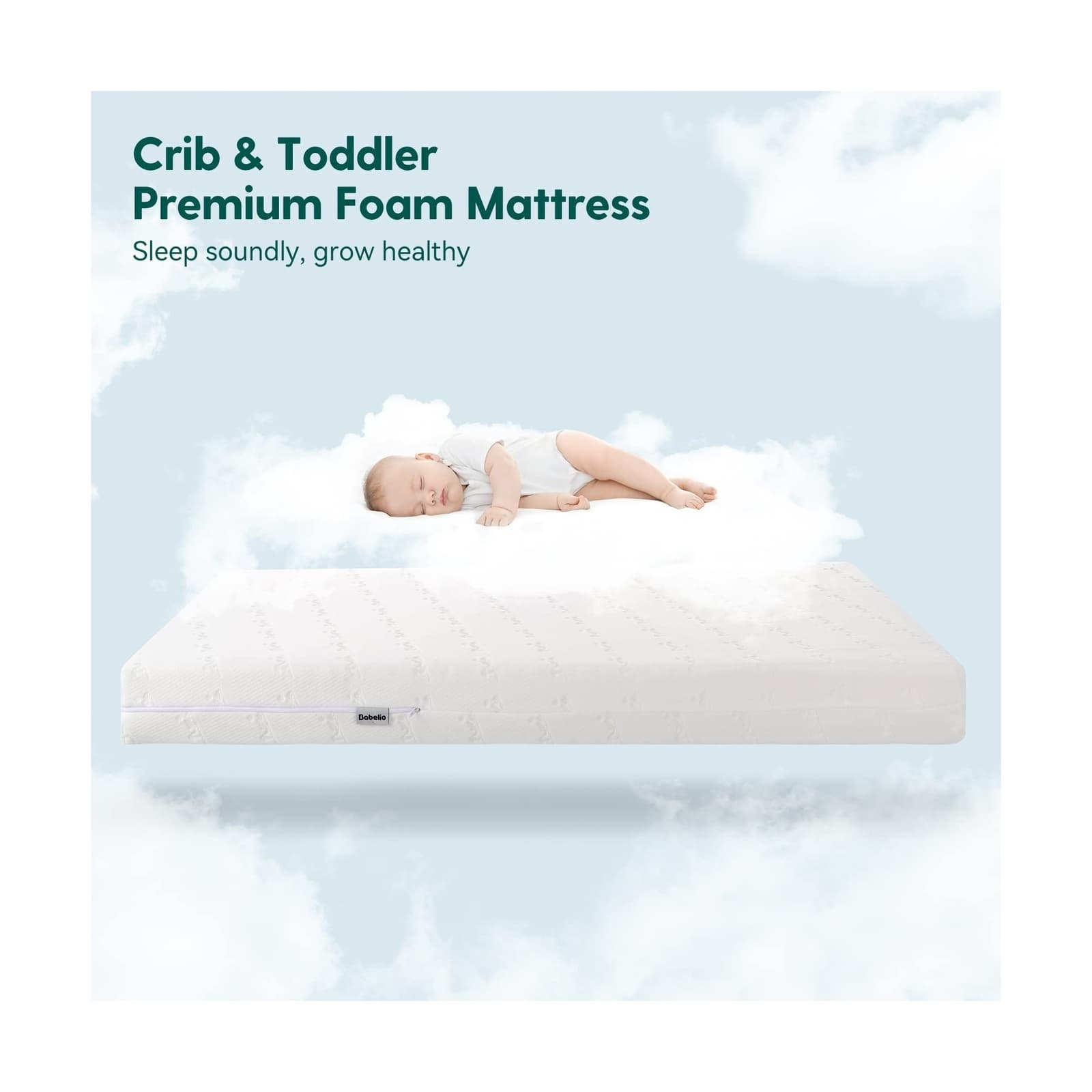BABELIO Breathable Crib Mattress, Dual-Sided Memory Foam Toddler Mattress, Wa... 2