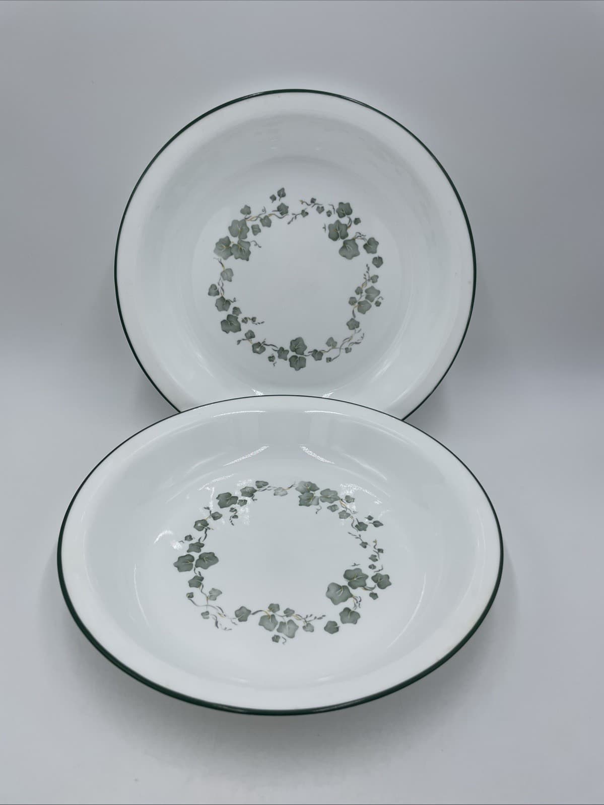Set 2 Corning Callaway Corelle Ivy Pie Serving Plate Dish Made in USA 10-1/4"