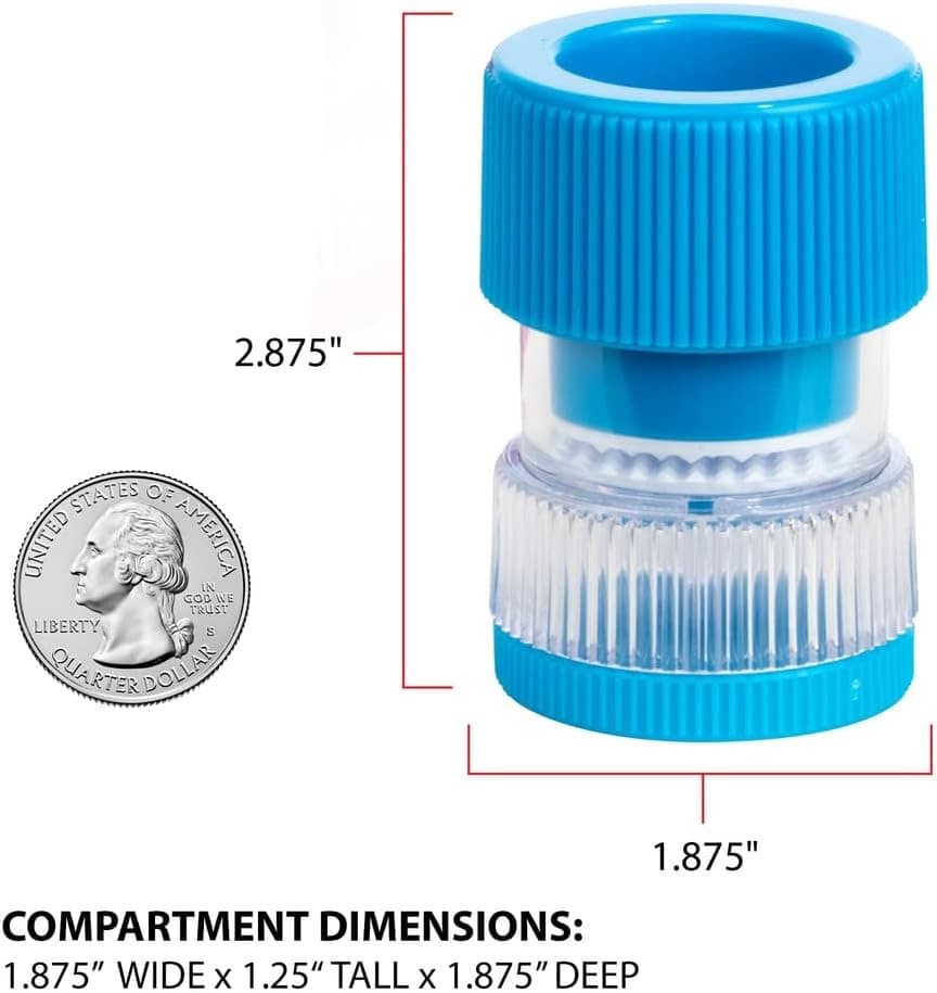 EZY DOSE Crushes Pills, Vitamins, Tablets, Storage 1 Count (Pack of 1), Blue  2