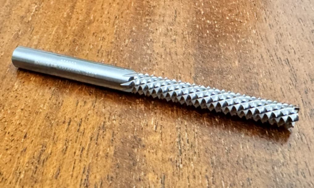 .250" Carbide Diamond Cut Router w/ End Cut , 1.25"x 3"OA  13141502 Brouck USA