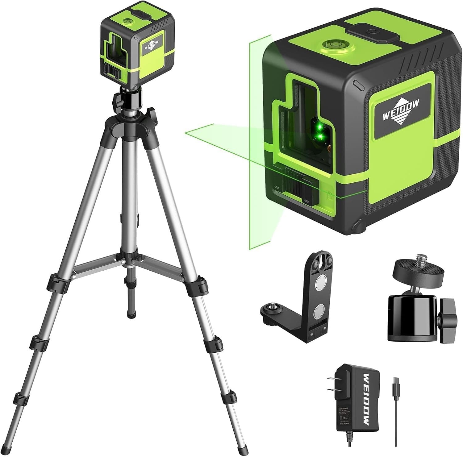  Self Leveling Laser Level With Tripod 98ft Green Cross Line Laser 