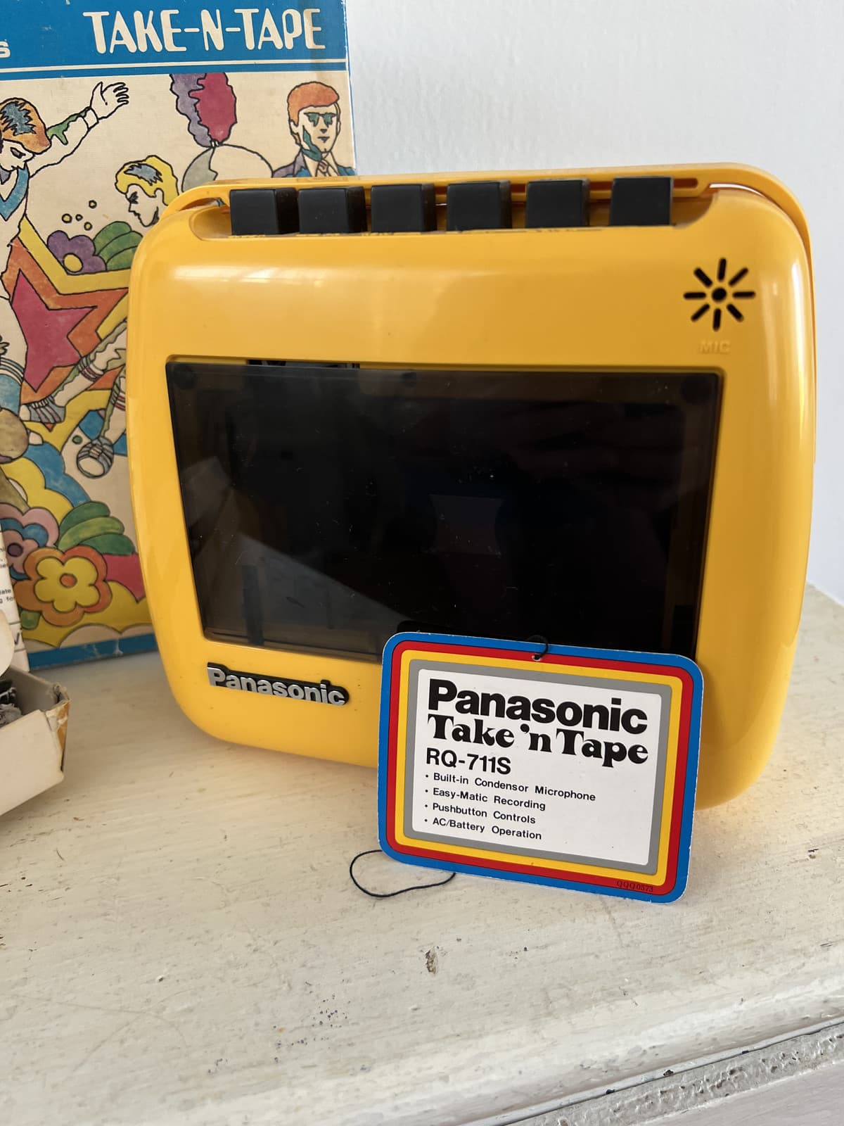 Panasonic Cassette Take n Tape Recorder Yellow NOS RQ-711S Osika Japan