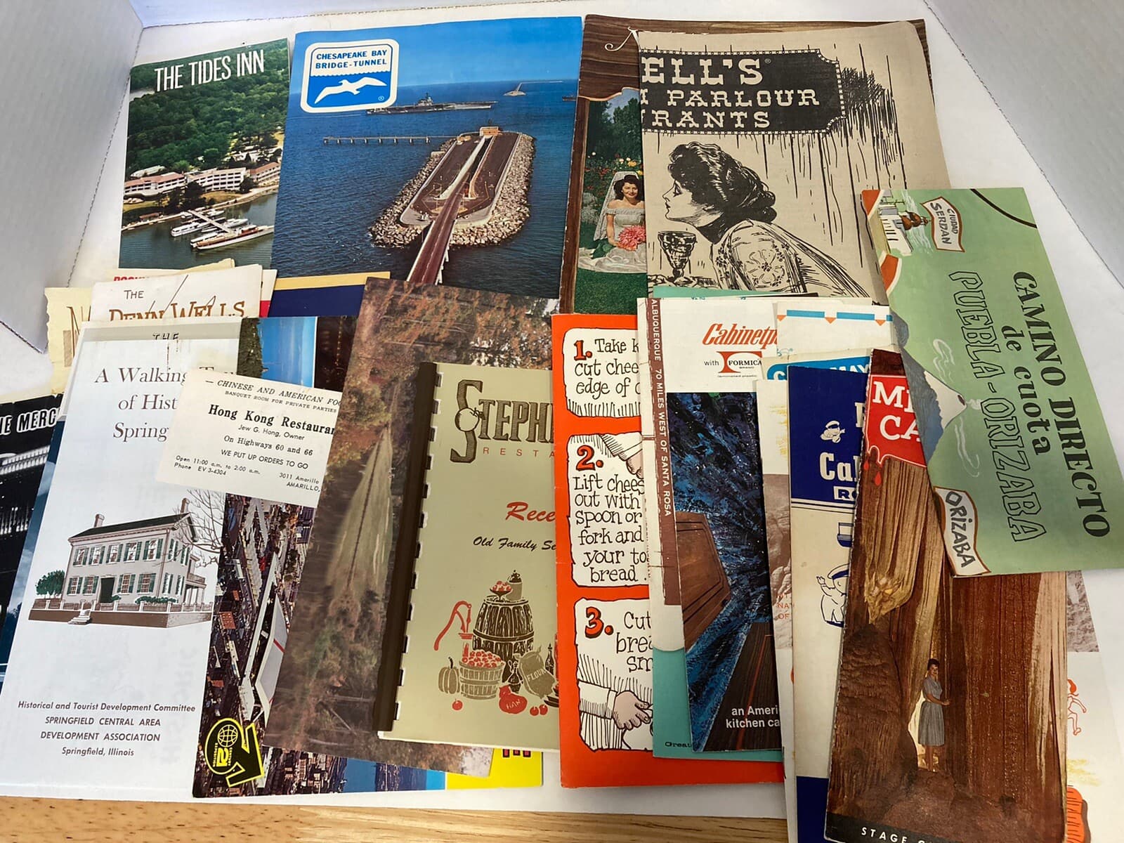 Large 200+  Ephemera Lot US Travel Brochures 1940s-1970s CA KS SD NV IL WA UT MD 3