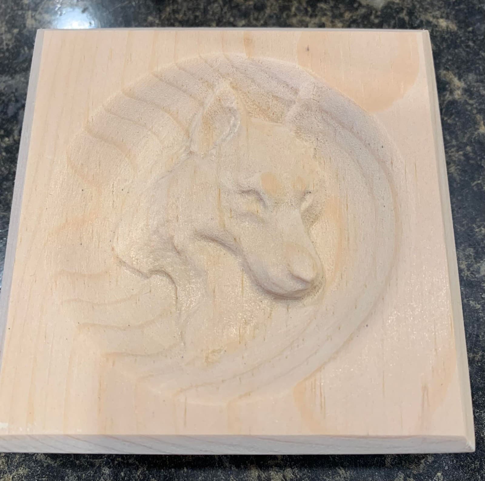 Husky Dog Engraving Wood Corner Trim Block Door Trim Block Window Trim