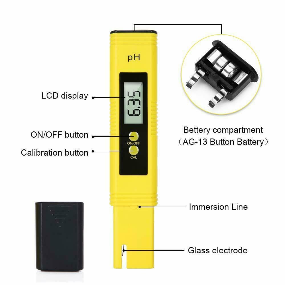 PH Meter for Water Hydroponics Digital PH Tester Pen 0.01Hi-Accuracy Pocket Size 4
