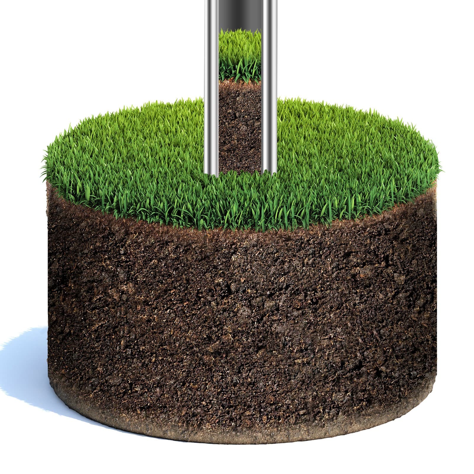 1 Meter 304 Stainless Steel Soil Probe Sampler with Ejector and Foot Pedal 50'' 6