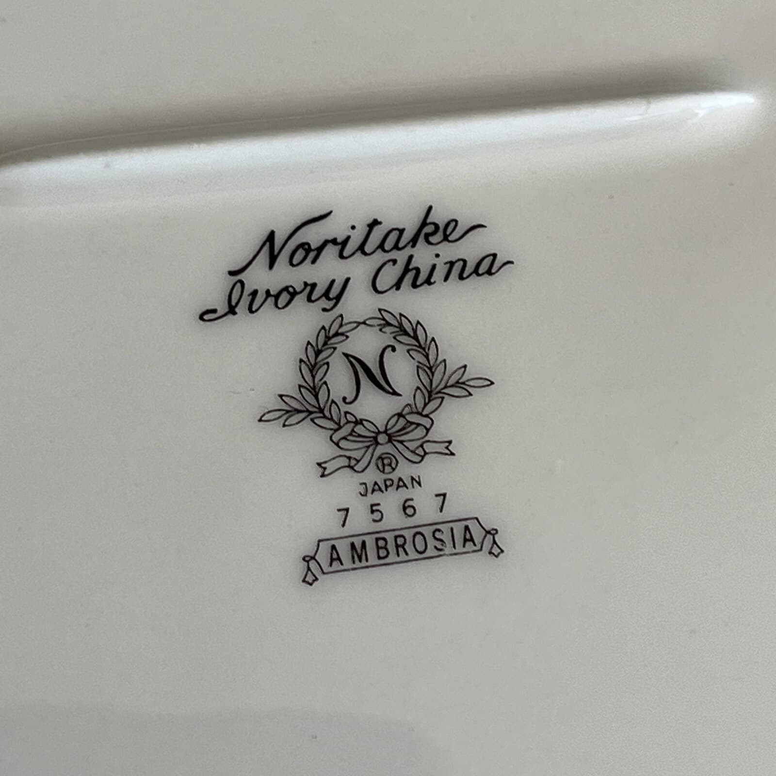 Noritake Vintage Ivory China 7567 Ambrosia Japan 12.5” Oval Serving Platter 4