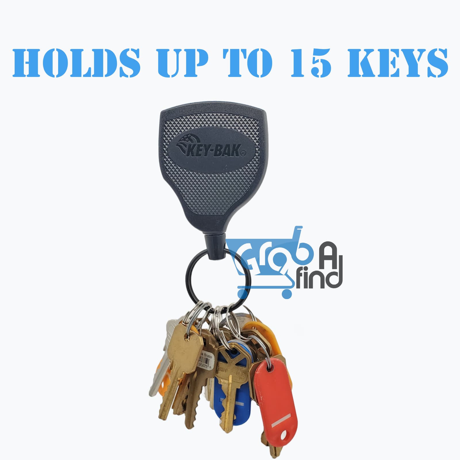 KEY-BAK SUPER48 Locking Retractable Keychain, Steel Belt Clip, Made in the USA 6