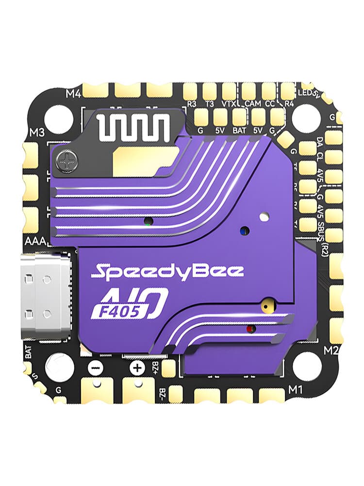 SpeedyBee F405 AIO 40A Flight Controller FC For 2-4" Ultra-Light 5" FPV Drones 6