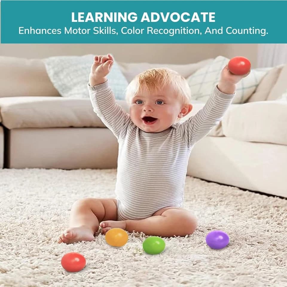 Botabee Set of 5 Multi-Colored Replacement Ball for Ball Popper Toys - Vibrant  4