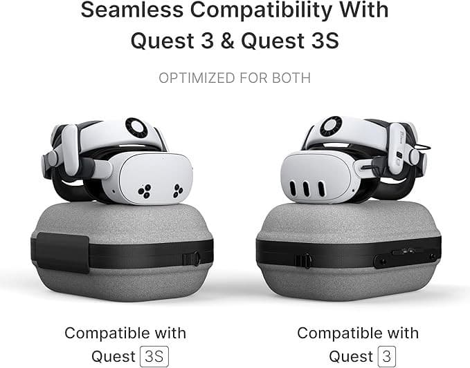 C3 Carrying Case, Meta Quest 3/3S, Hardshell, Gray 3