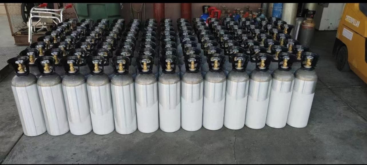 Aluminum CO2 Tank with Handle and CGA320 Valve - NEW (HYDRO TESTED) 4