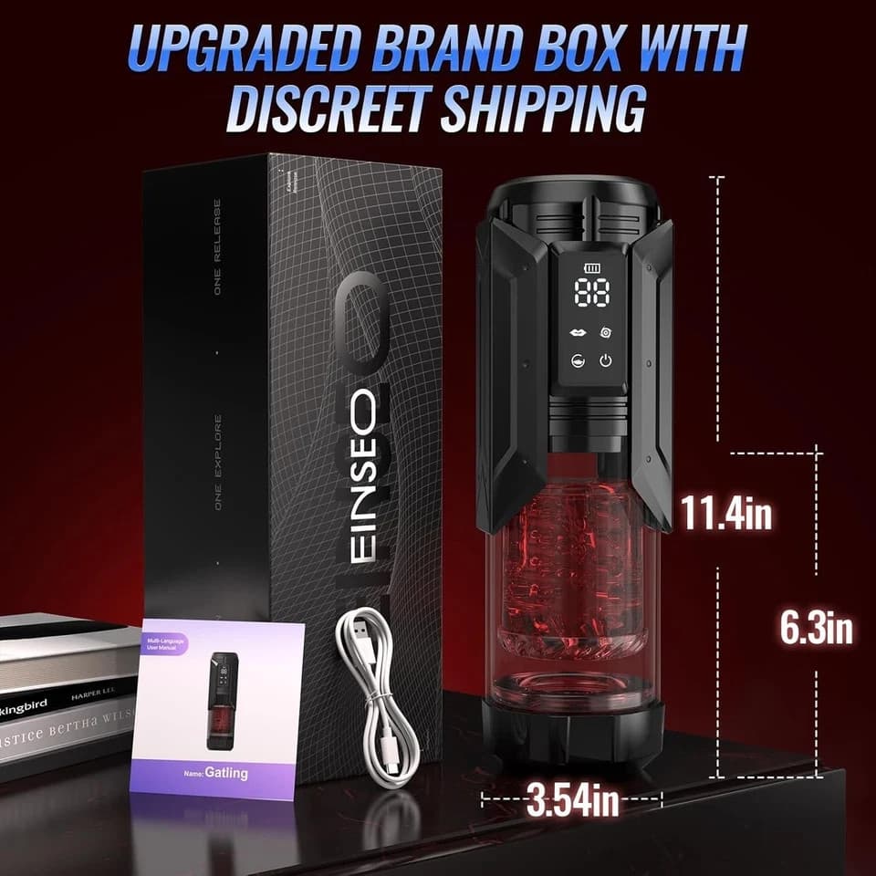 Male Masturbaters Automatic HandsFree Rotating Cup Thrusting Stroker Lubricants 2