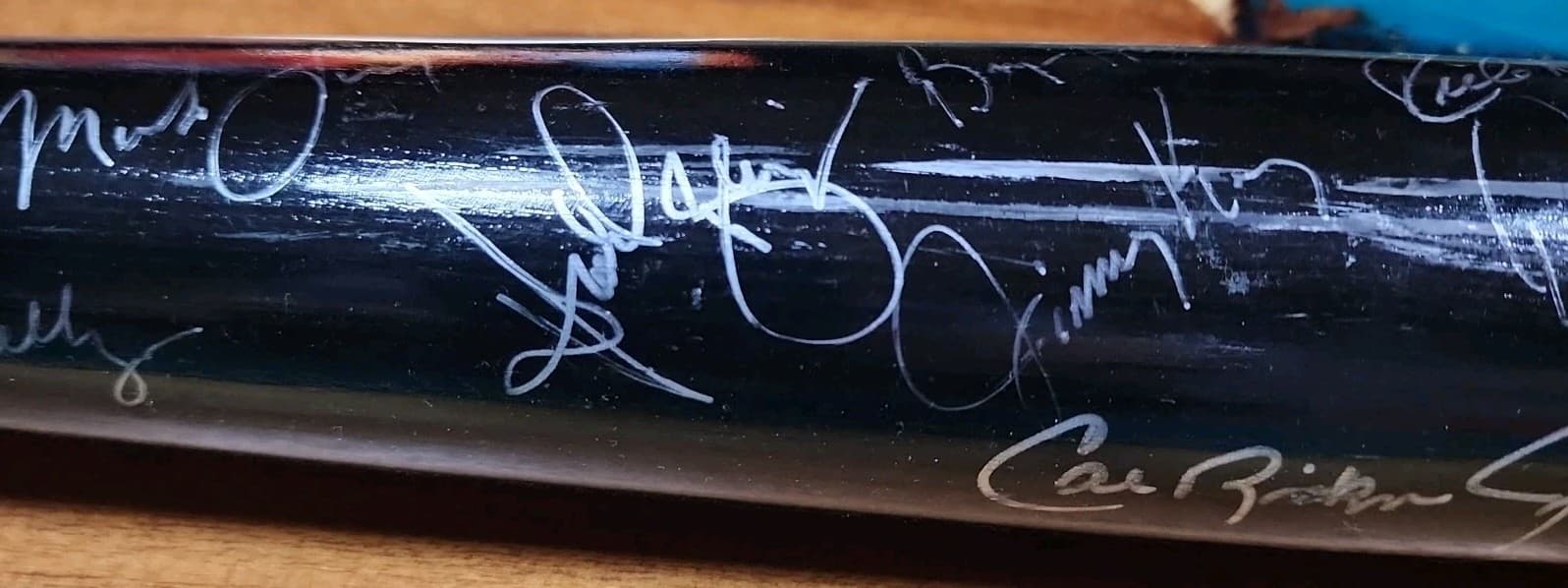 ⚾️1991 AL All-Star Team Signed Bat! Ripken Jr, Fisk, Boggs,Clemens,Molitor*JSA⚾️ 4
