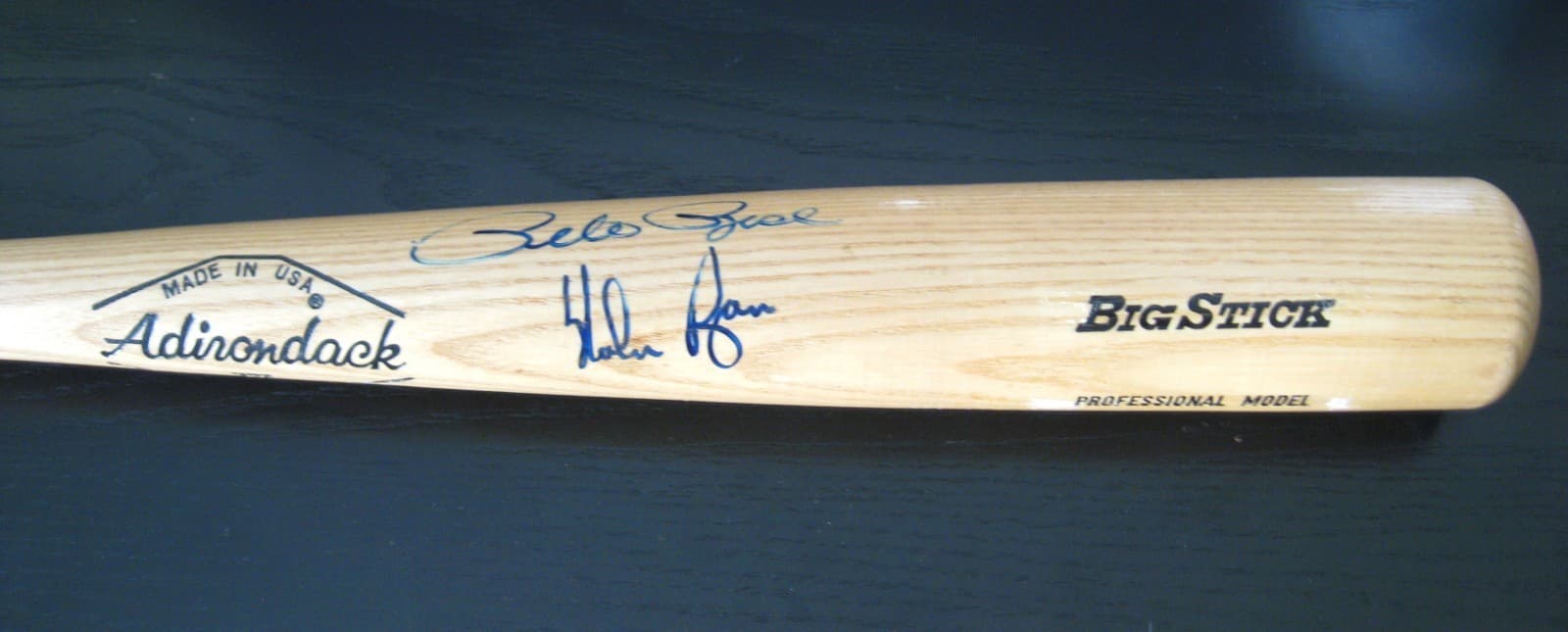 3 Kings of Baseball Signed Autographed Bat w Hank Aaron Nolan Ryan Pete Rose JSA 5