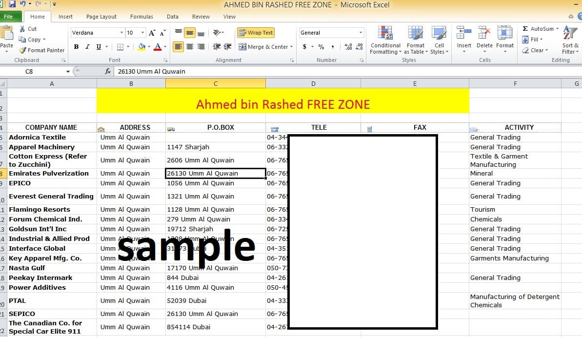 Dubai Business Email database, UAE B2B email lists, B2C emails, Companies lists 3