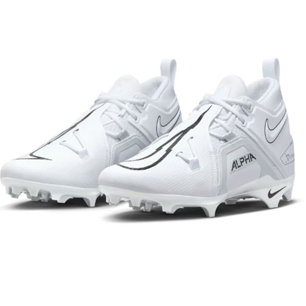 Nike Alpha Menace Pro 3 Mid Football Cleats CT6649-109 White/Grey - Pick Size! 3