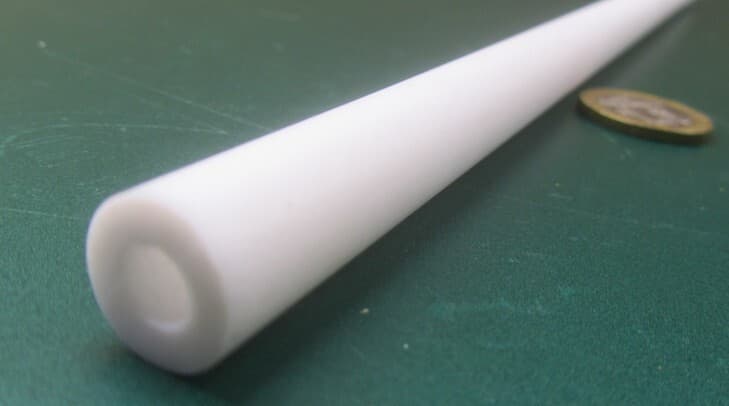 PTFE Teflon Straight Tube 1/2" OD x 1/4" ID x 1/8" Wall x 1 Foot Length 6