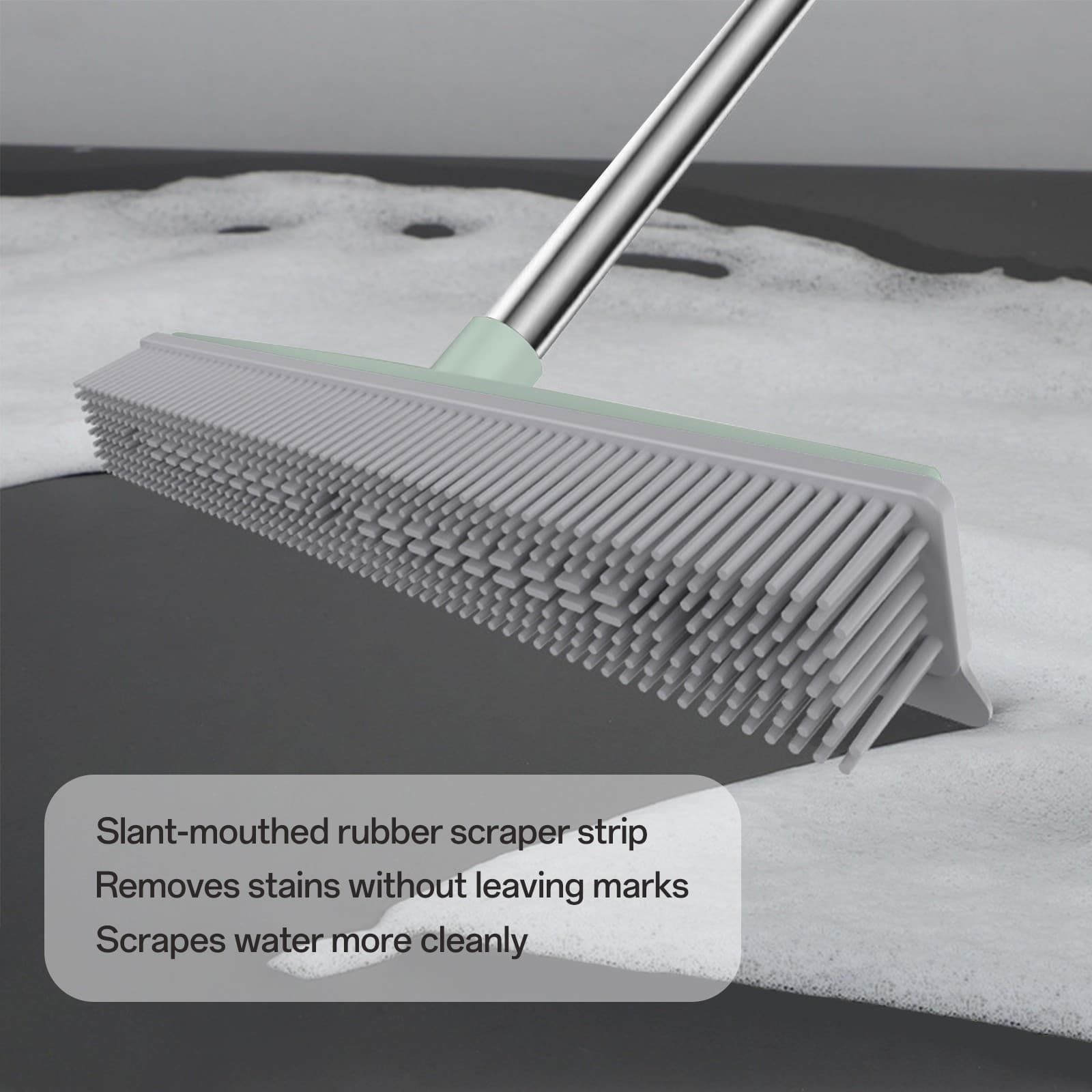 Pet Hair Removal Rubber Broom + Reusable Electrostatic Pet Hair Removal Glove 6