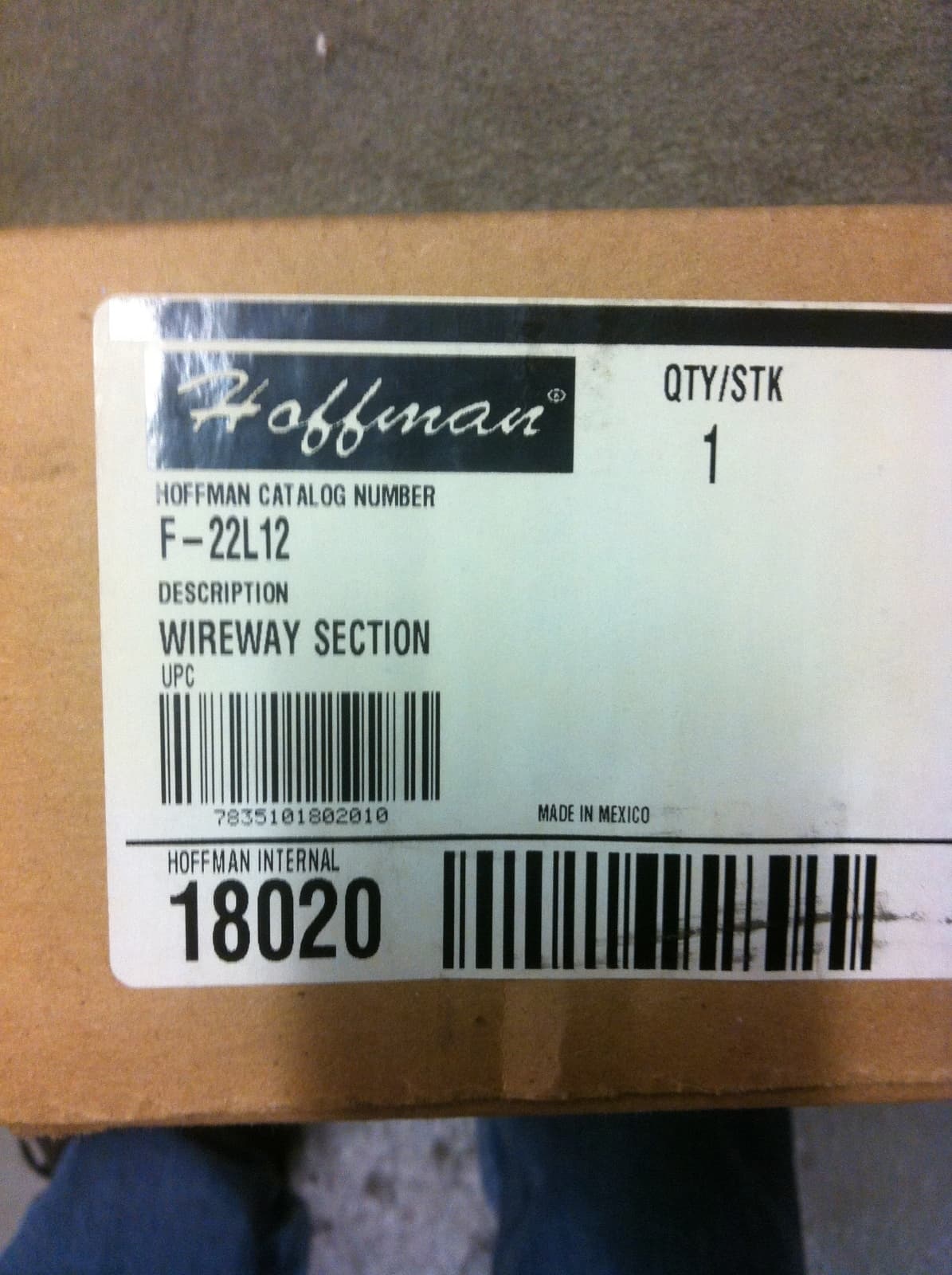 HOFFMAN WIREWAY F-22L12 NEW IN BOX!!!