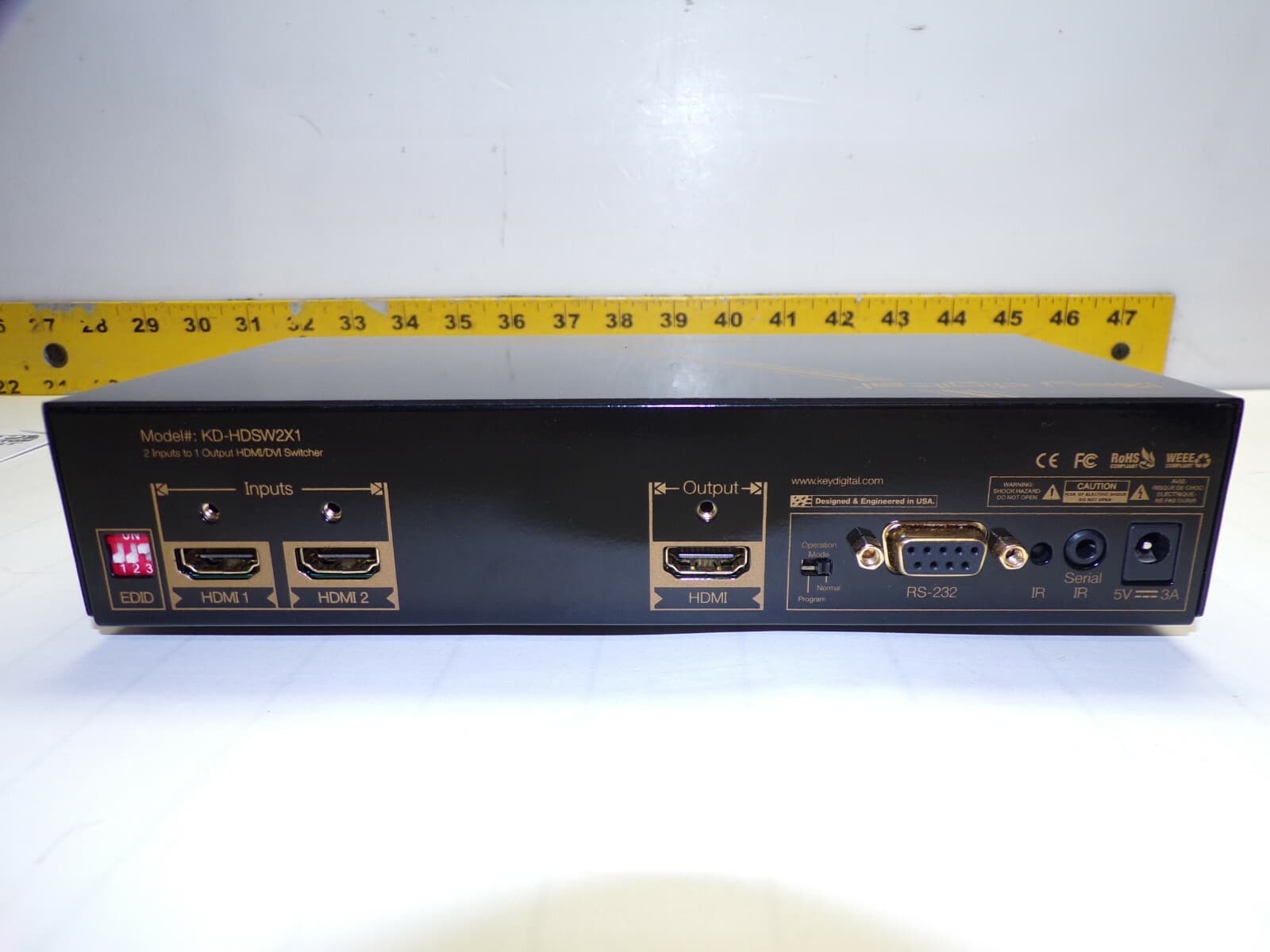 NEW KEY DIGITAL 2 INPUTS TO 1 OUTPUT HDMI/DVI SWITCHER 4K  KD-HDSW2X1 4