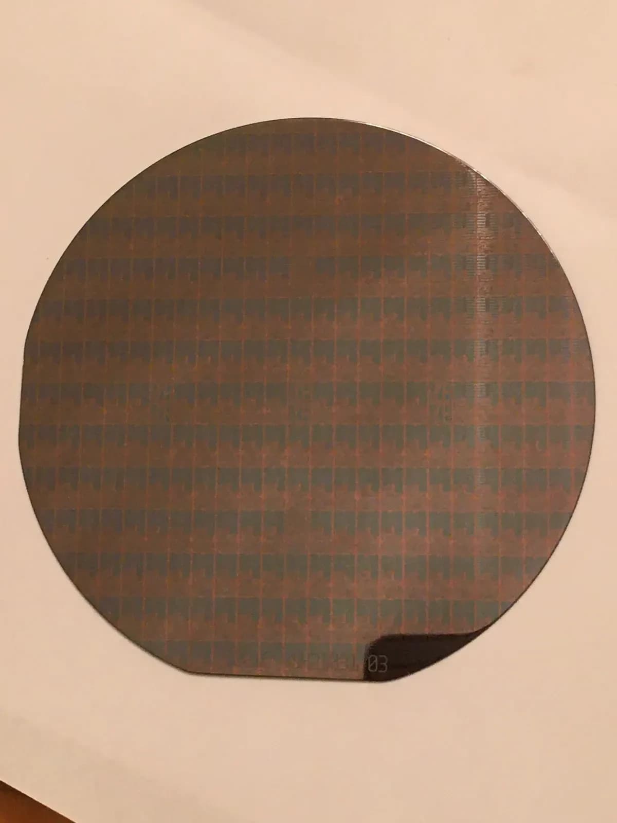 4" Intersil General Electric? Silicon Wafer 1984 Rare Vintage CPU Chip