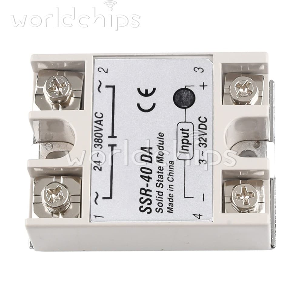 SSR-40 DA DC3-32V to AC24-380V 40A 250V Solid State Relay Module 3-32V DC to AC 6
