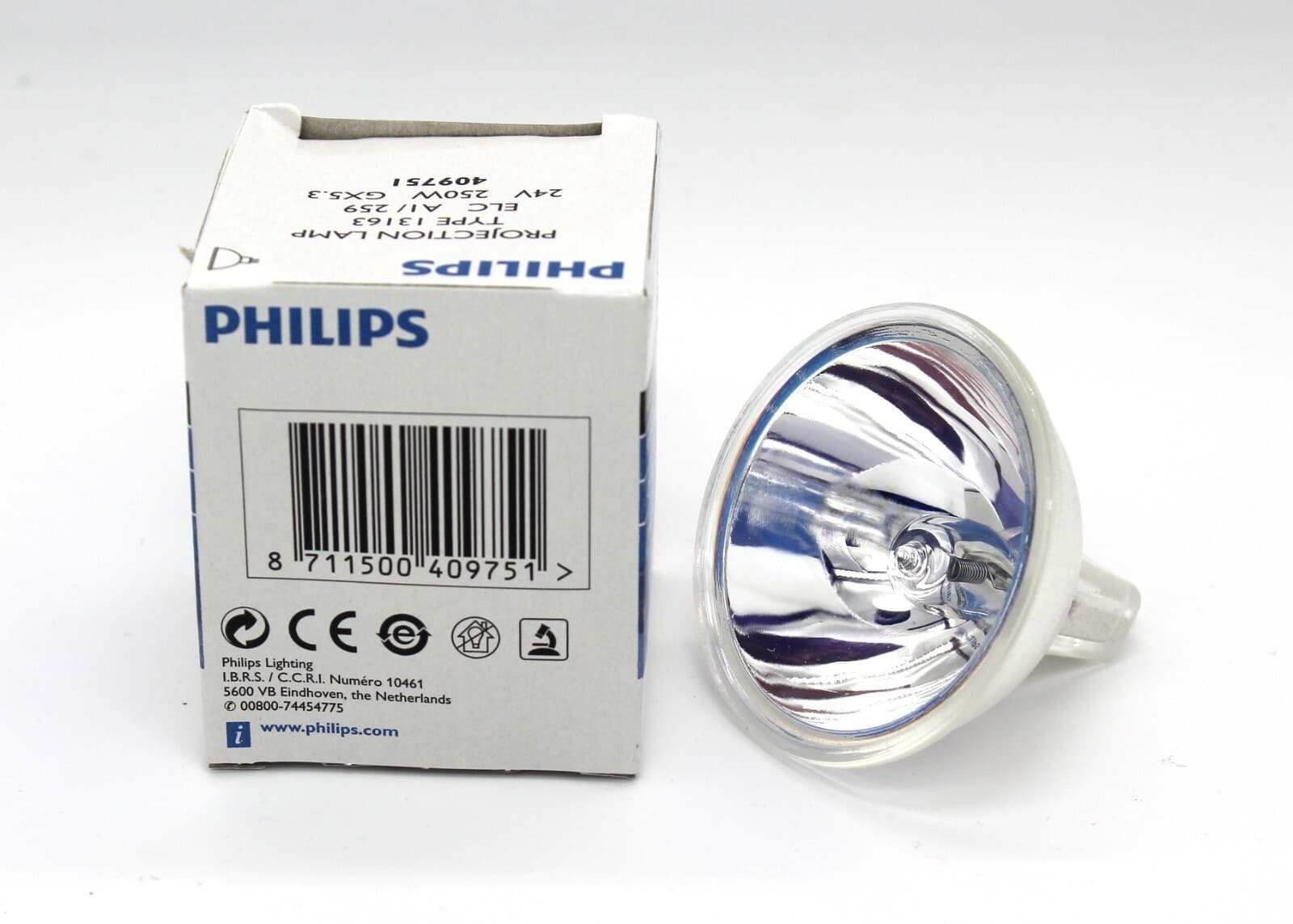PHILIPS 13163 ELC 24V250W GX5.3 halogen light microscope bulb projection lamp 2