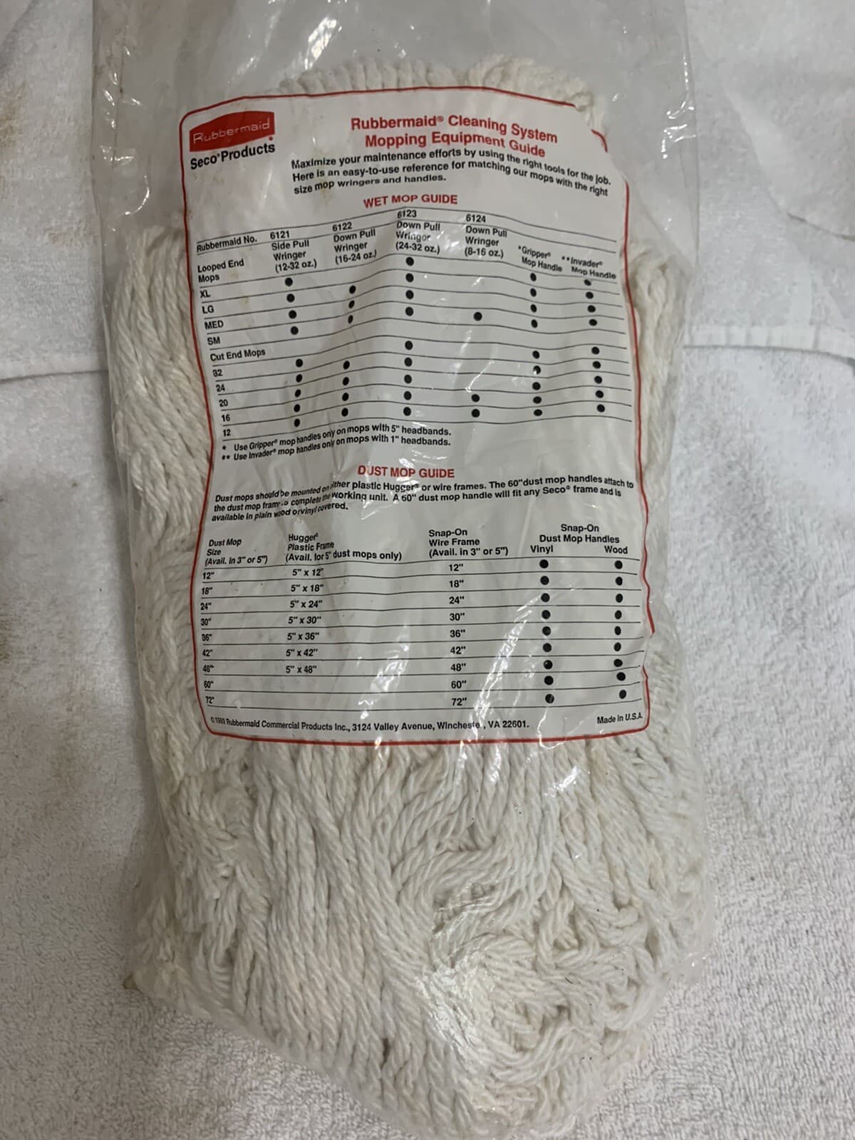 Rubbermaid Seco Dura Pro Wet & Dust Mop - 20oz. New In Packaging NEW! $SAV$ !!! 5