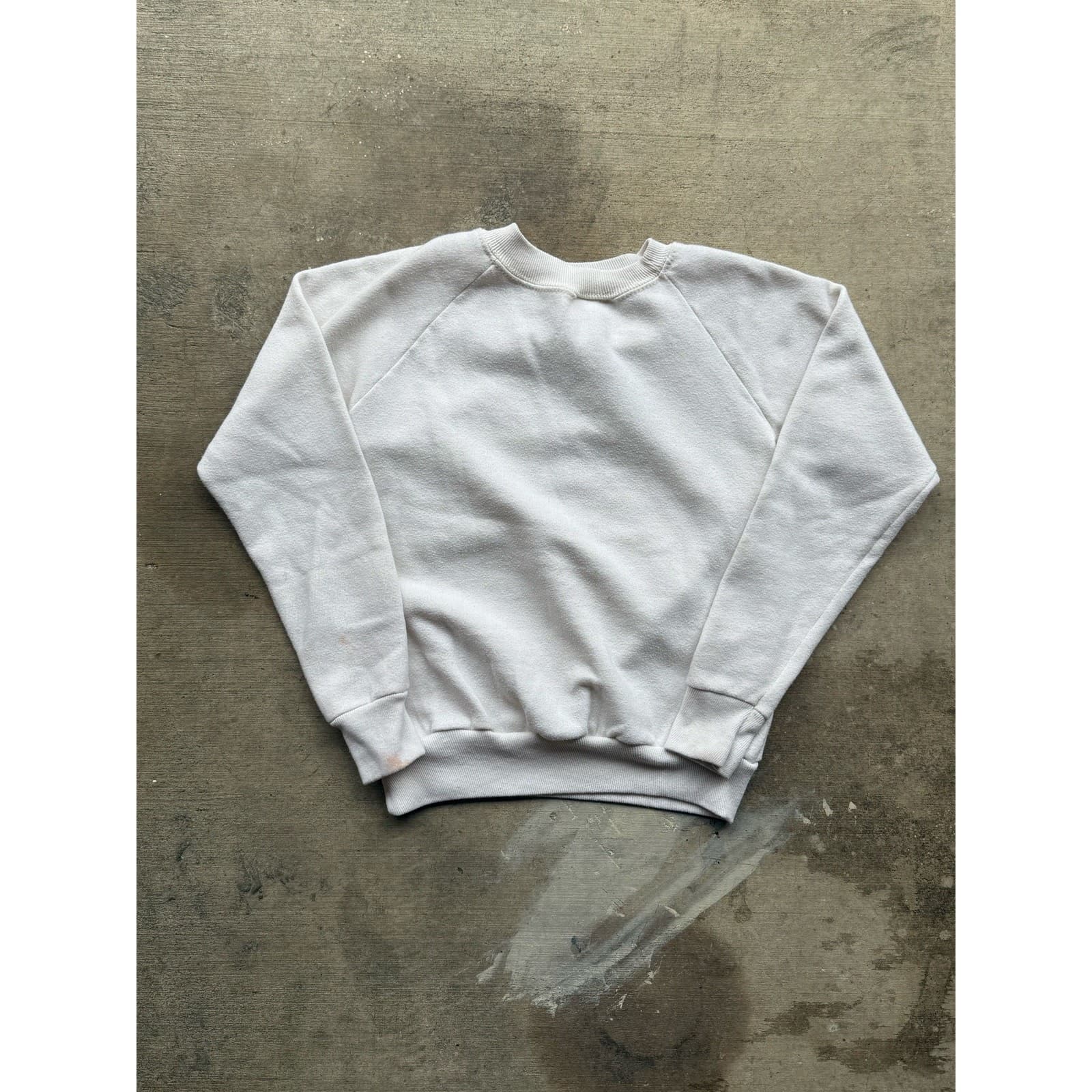 Vintage 1970s Mickey Mouse Disney Youth Medium White Sweatshirt  3