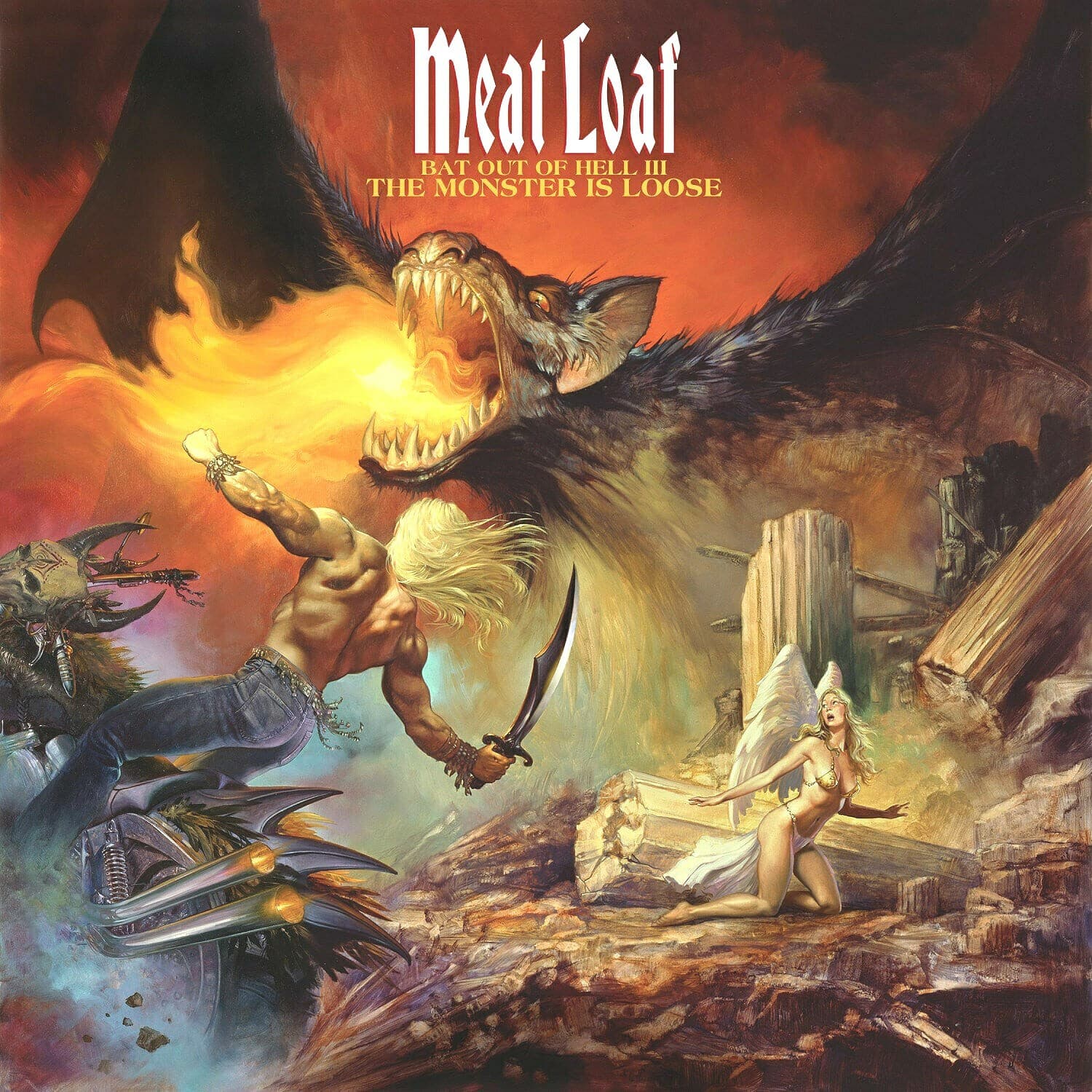 Meat Loaf Bat Out Of Hell 3 12x12 Album Cover Replica Poster Print