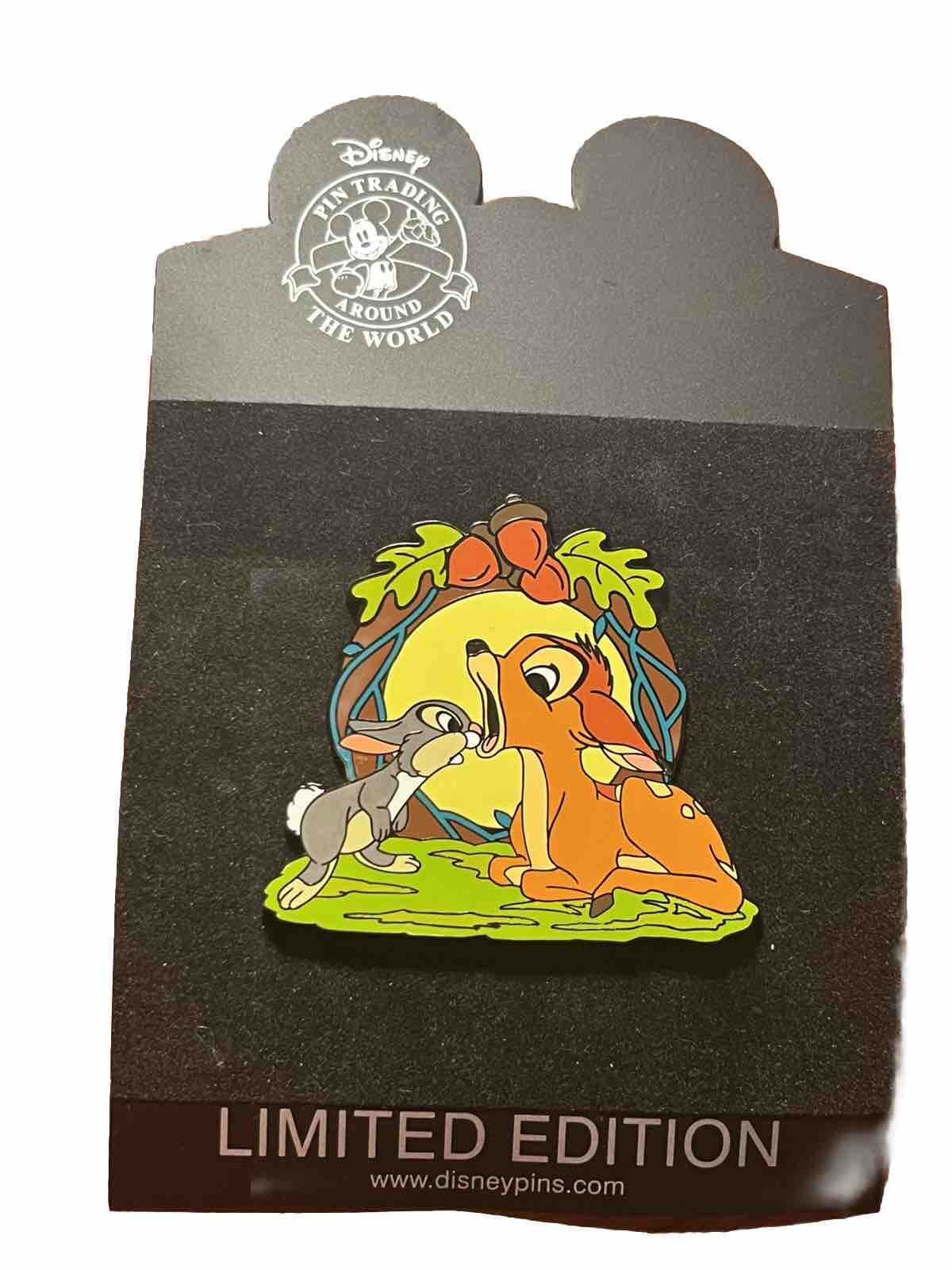 LE 100 AP DISNEY SHOPPING BAMBI & THUMPER  ACORNS FALL RARE 2009 PIN 2