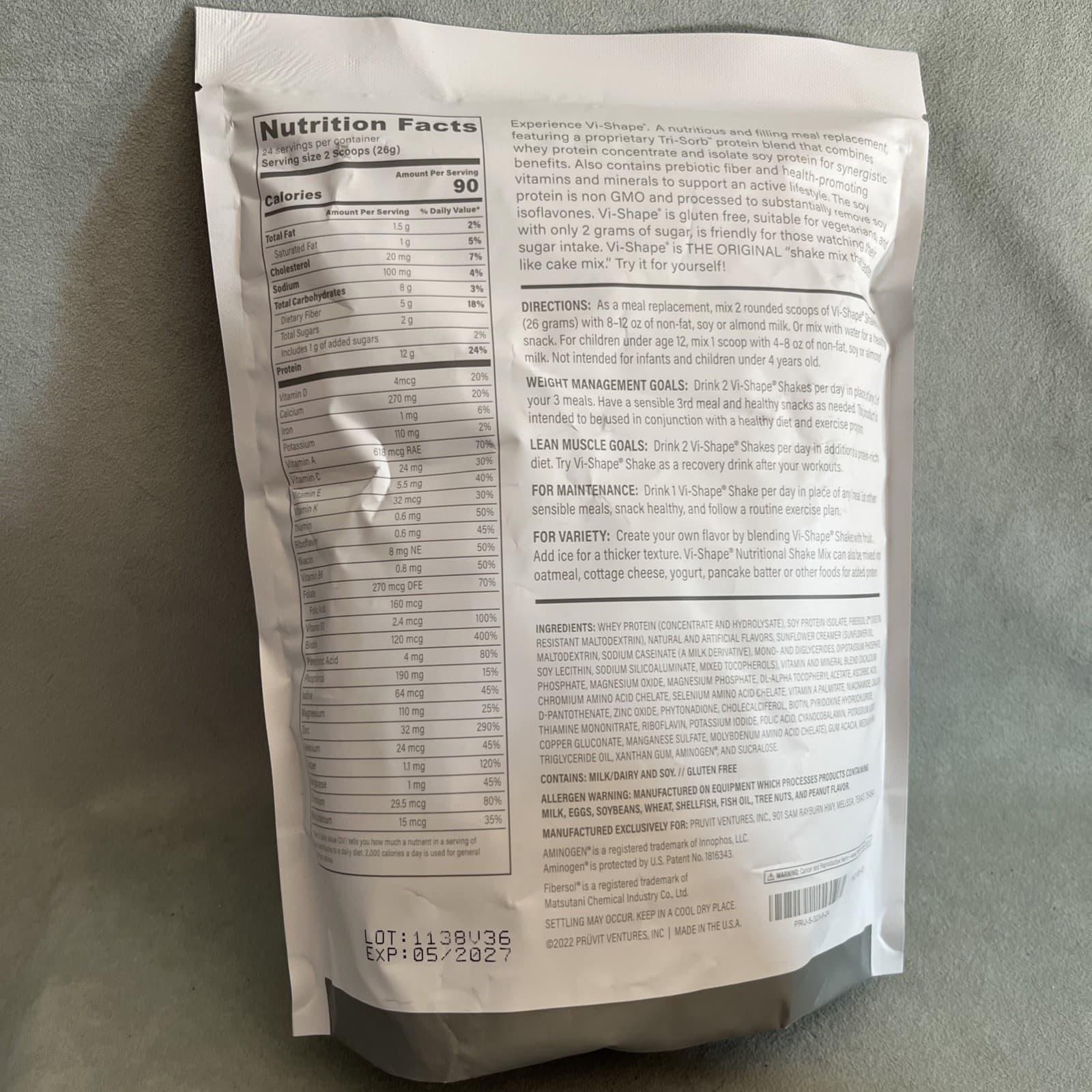 2 Visalus Vi Shape Shake Mix (48 Servings) New Exp 5/27 Priority Mail 3