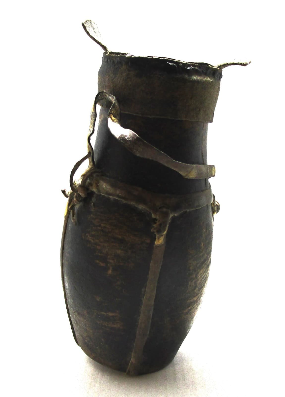 Rare Antique African Ethiopian Lidded Primitive Milk Carrying Vessel 4