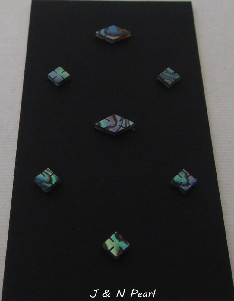 Slotted Diamonds & Squares PA Inlay Set for Martin Style Guitars,7pcs 3